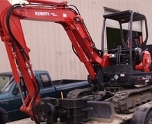 Landscape demolition equipment use by Environmental Construction, Kirkland WA