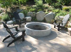 Fire ring at Bellevue home