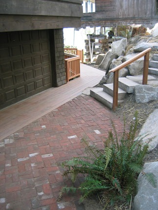 Red brick patio