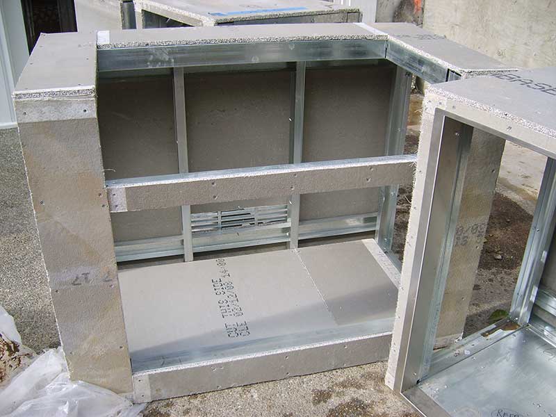 Building outdoor kitchen cabinets in Bellevue, WA