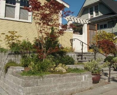 Cement block wall built by Environmental Construction